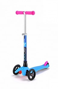 Трехколесный самокат Mini Glam Metallic light blue Y-Scoo, 4079RT