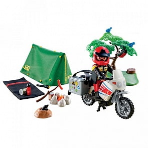 Игровой набор Каникулы: Мотоциклист и складная палатка (Playmobil, 5438pm)