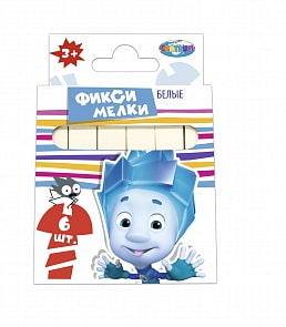 Мел белый - Фиксики, 6 штук (Centrum, 87613)