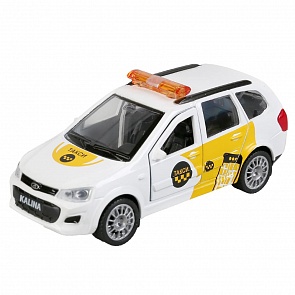 Инерционная металлическая модель - LADA Kalina CROSS - Такси 12 см (Технопарк, SB-16-46-T(W)-WB)