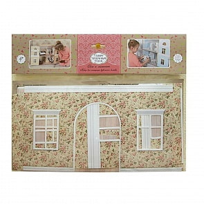 Набор для интерьера кукольного домика - Одним прекрасным утром™ - Обои и ламинат, в цветочек (ЯиГрушка, 59505-3st)