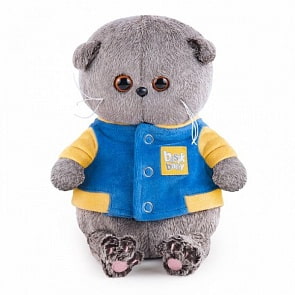 Мягкая игрушка – Басик Baby в синей куртке с желтой отделкой (Budi Basa, BB-052)