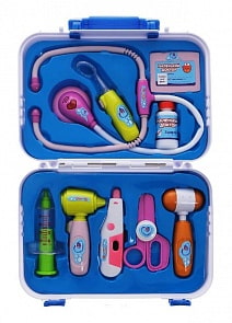 Маленький доктор. Набор доктора, 9 предметов, в чемодане (ABtoys,  PT-00334)
