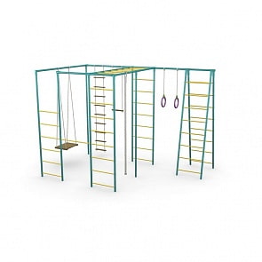 Детский спортивный комплекс СпортОкей Классик-2, с веревочной лестницей (СпортОкей, СГ000000862)