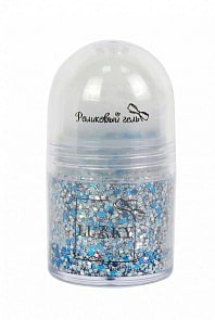 Роликовый гель с блестками для лица и тела с ароматом клубники, бирюзовый-серебристый, 20 мл (1toy, Т15378)