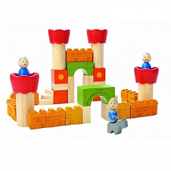 Деревянный конструктор – Рыцарский замок (Plan Toys, 5651k) - миниатюра