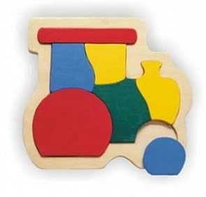 Контур, деревянная рамка - Паровоз (Wooden Toys, D154)