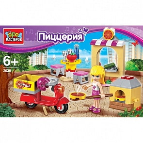 Конструктор -  Мини пиццерия, с фигуркой (Город мастеров, BL-2038-Rsim)