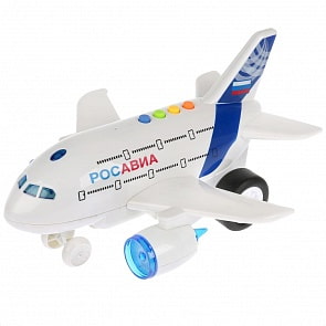 Машина - Авиалайнер, 24 см, свет и звук (Технопарк, WY720A)