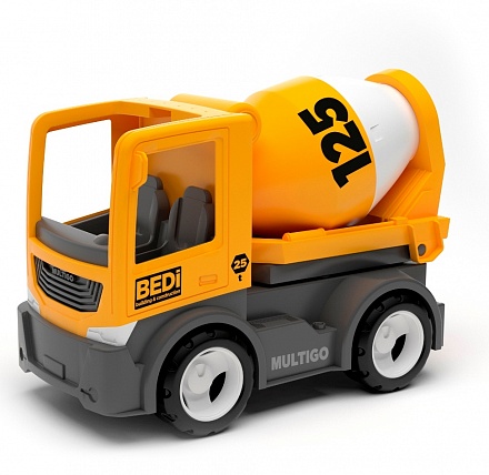 Строительный грузовик-бетономешалка, 22 см 