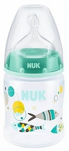 Бутылочка First Choic пластиковая 150 мл, 0-6 месяцев, с соской из латекса, размер М (Nuk, 10743216)
