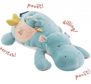 Мягкая игрушка – Большой мультиактивный гиппопотам, 38 см (Moulin Roty, 658064)