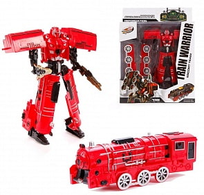 Трансформер Робот-паровоз с аксессуарами, разные цвета (Наша Игрушка, HF339-6AB) (ассортимент)