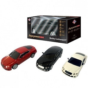 Автомобиль Bentley Continental GT лицензия на радиоуправлении, масштаб 1:24, зарядное устройство в комплекте (Wincars, DS-2013)