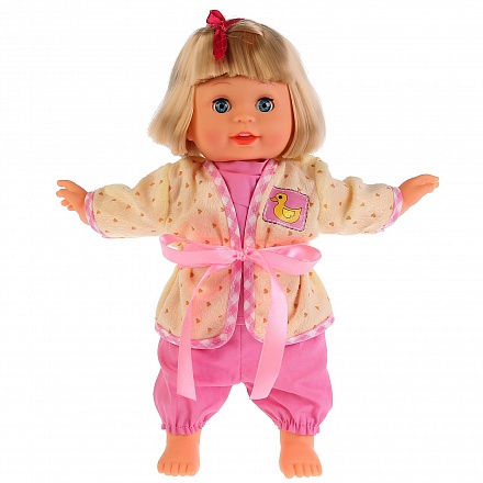 Интерактивная кукла с мягким телом - Леночка, 36 см, 5 функция, 10 песен из м/ф, потешка, чистит зубки 