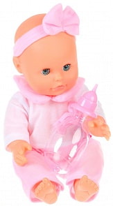 Пупс Bambolina с горшочком и бутылочкой, 33 см (Dimian, 1409)