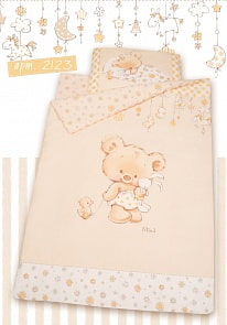 Комплект постельного белья - Mika, сатин, молочный (Золотой Гусь, 2123)