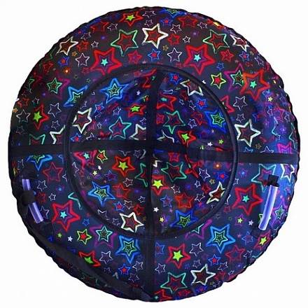 Санки надувные - Тюбинг SnowShow - Звезды разноцветные, диаметр 118 см 