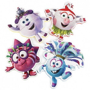 Макси-пазл мягкий Смешарики, 4 фигурки (Умка, 4690590126158sim)