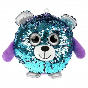 Игрушка мягкая Мишка круглый из пайеток 14 см, без чипа (Мульти-пульти, B191022ENS)