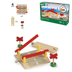 Ж/д переезд, 4 элемента, длина 10,8 см (Brio, 33388) - миниатюра