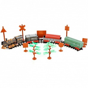 Железная дорога на батарейках 7299-68, 21 деталь, свет и звук (B1602885)