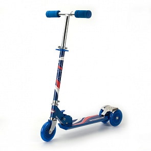 Складной трехколесный самокат, рама - 50% алюминия, нагрузка до 50 кг, голубой (Next, ST-ALU-2RW-BLUEsim)