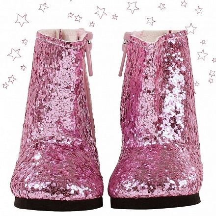 Обувь для кукол - Сапоги с блестками розовые, 42-50 см 