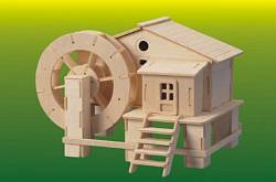 Сборная деревянная модель - Водяная мельница (Wooden Toys, P068) - миниатюра