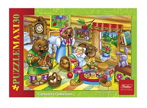 Maxi-пазлы -  Маша и медведи, 30 элементов, А4 формат (Hatber, 30ПЗ4_10704)