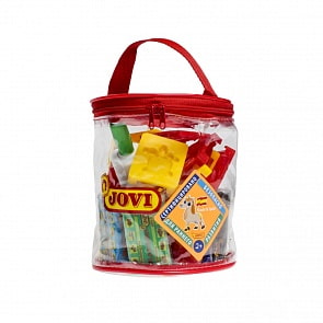 Набор для лепки: пластилин 12 цветов, 12 форм, 3 стека, скалка в контейнере (Jovi, 340)