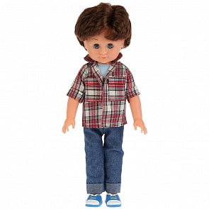 Кукла озвученная Кирилл, 3 песни из мультиков, с аксессуарами, 35 см (Карапуз, BOY35-18452-RU)