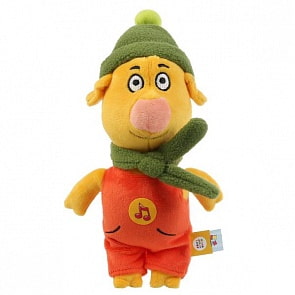 Игрушка мягкая Бо в зимней одежде Оранжевая корова 19см музыкальный чип (Мульти-Пульти, V92728-19A)