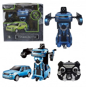 Робот на р/у 2,4GHz, трансформирующийся в джип, синий (Solmar, Т10865)