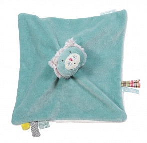 Игрушка-комфортер – Голубой котик. Квадратный, 23 см (Moulin Roty, 660054)