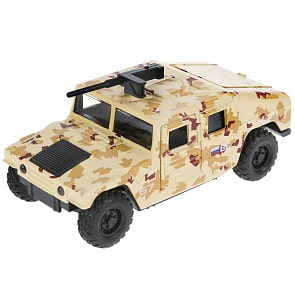 Машина Армейский внедорожник 12 см двери и багажник открываются металлический (Технопарк, HUMVE-12MIL-BN) (ассортимент)
