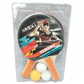Набор для настольного тенниса - Next, 2 ракетки, 3 шарика (Next, NTS-350sim)
