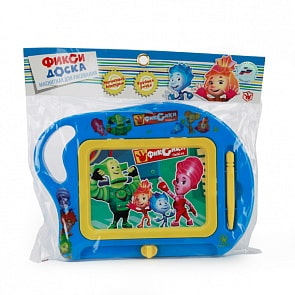 Магнитная доска для рисования Фиксики, черно-белая, с магнитным карандашом (Играем Вместе, B248396-R3sim)