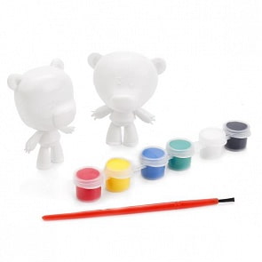 Набор-раскраска - 2 фигурки Мимимишки, кисточка, краски (Играем вместе, WC-M305-MIMIsim)