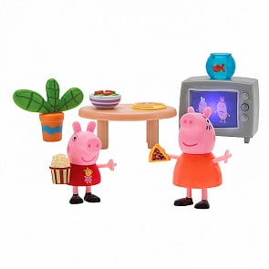 Игровой набор Peppa Pig – Пеппа и Мама смотрят фильмы, 5 предметов, свет (Росмэн, 35354ros)