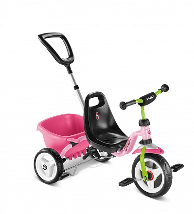 Трехколесный велосипед CAT 1S, pink-kiwi/ розовый-киви 
