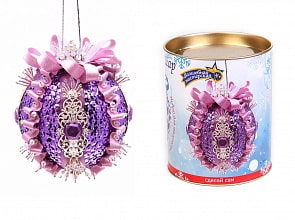 Шар новогодний из пайеток - Сиреневый туман (Волшебная мастерская, ШП-17)