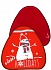 Сани-ледянка треугольная – Снеговик, красный, 52х54 см  - миниатюра №1