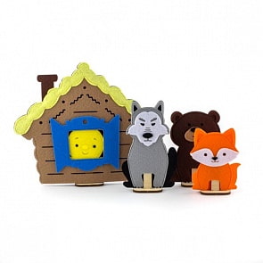 Пальчиковый театр - Сказка Колобок, герои и домик (Сибирский сувенир, 1102005)