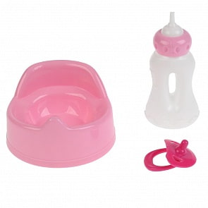Набор для пупса 3 предмета: горшок, бутылочка, соска (Карапуз, B1452564-1-RU)