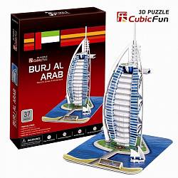 3D puzzles. Объёмный пазл Бурж эль Араб, Дубаи (Cubic Fun, C065h) - миниатюра