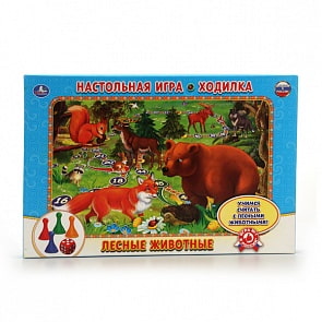 Настольная игра-ходилка - Лесные животные (Умка, 4690590111574sim)
