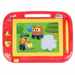 Магнитная доска для рисования Грузовичок Лева с трафаретом и печатями (Играем вместе, HS8006KSGL)