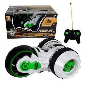Машина-перевертыш на р/у - Драйв, трюковая, на аккумуляторе 4.8V, цвет белый (1Toy, Т10943)