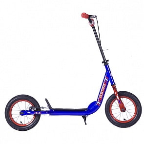 Самокат 2-х колесный – Mustang, с надувными колесами, сине-красный (ST12026-JBsim)